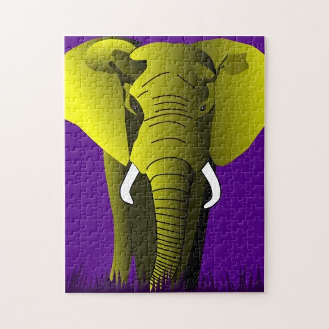 QUEBRA-CABEÇA DE JIGSAW POP ART ELEPHANT (Vertical)