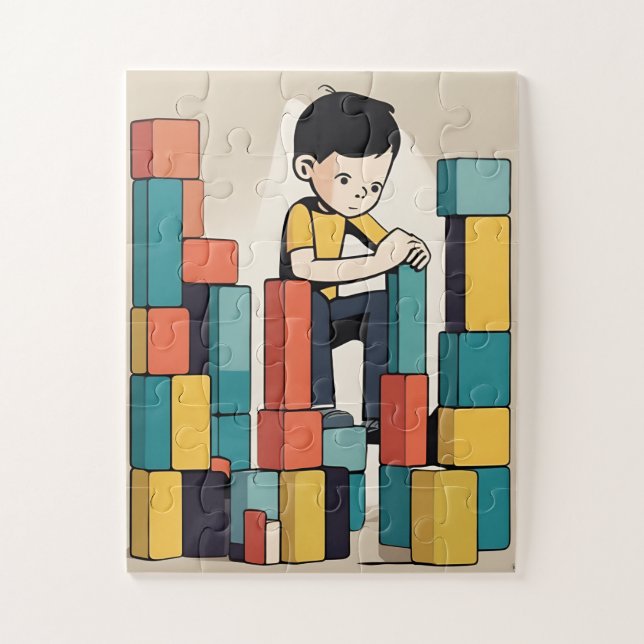 Quebra-cabeça de Jigserra do Criança com Caixa de  (Vertical)