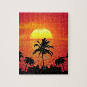 QUEBRA-CABEÇA DE Jigserra TROPICAL SUNSET PARADISE