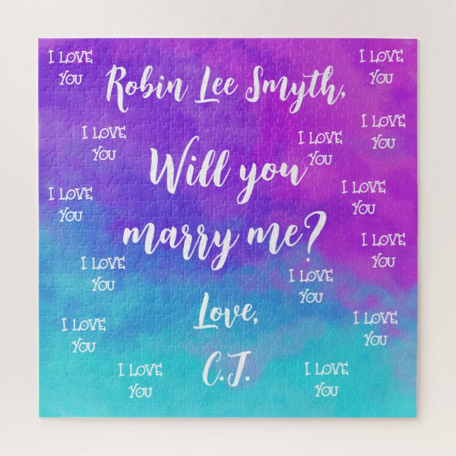 Quebra-cabeça de Jigserte de Proposta Personalizad (Vertical)