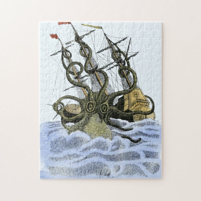 Quebra-cabeça de Kraken do sushi super do tamanho (Vertical)