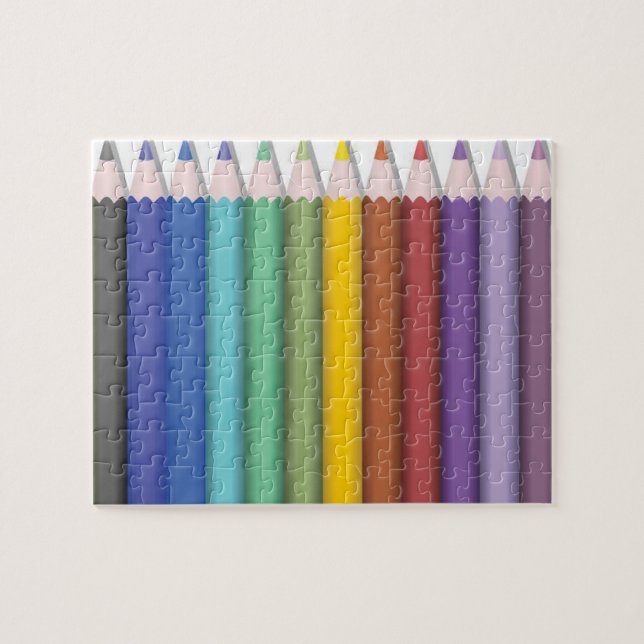 Quebra-cabeça de Lápis Colorido (Horizontal)