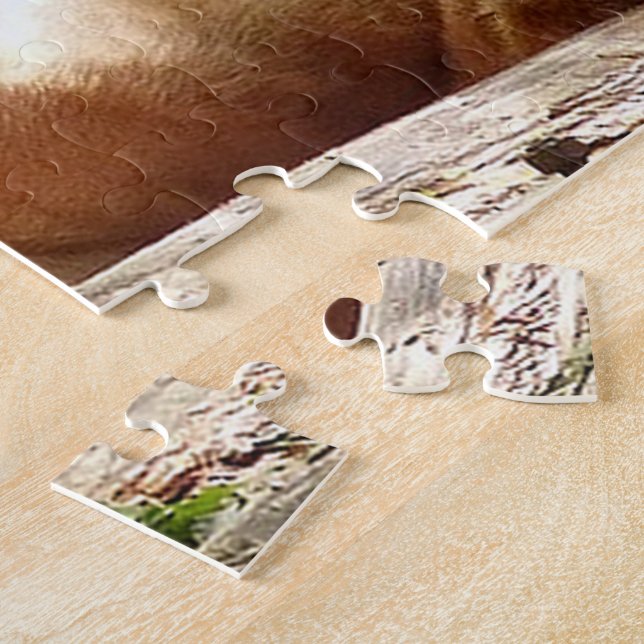 Leão de plasticina quebra-cabeça em Artesanato quebra-cabeças em