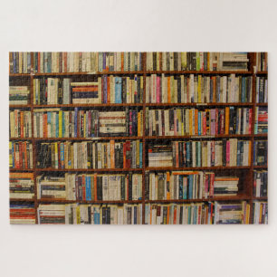 quebra-cabeça de livros da biblioteca