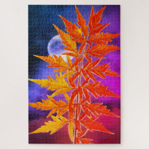 Quebra-cabeça de Lua e Folha