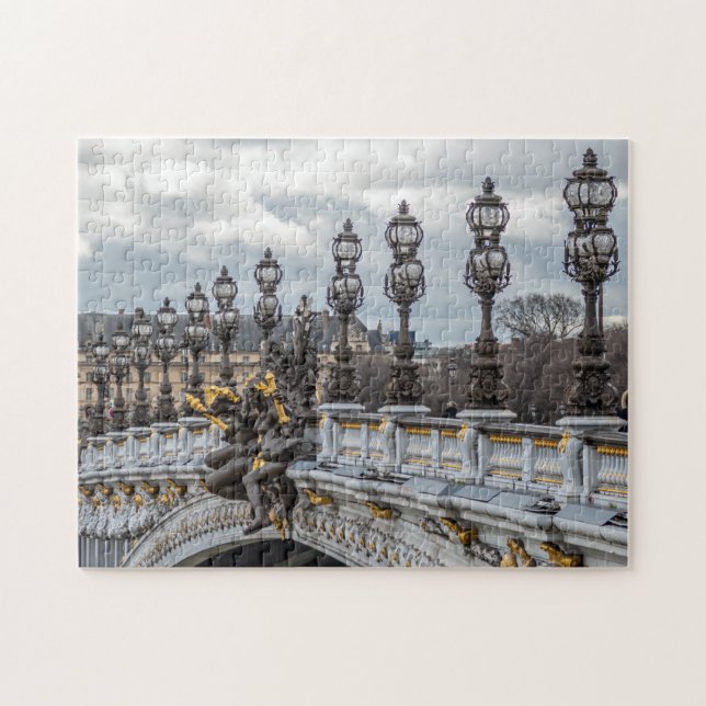 Quebra-cabeça de Luzes da Ponte de Paris Alexandre (Horizontal)