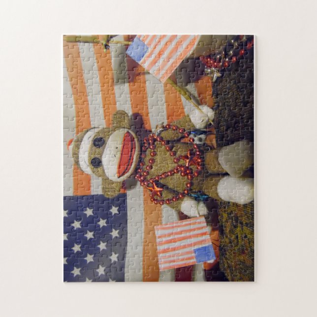 Quebra-cabeça de macaco da peúga (Vertical)