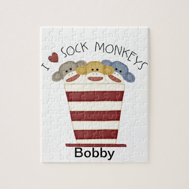 Quebra-cabeça de macaco personalizado /Toy da (Vertical)