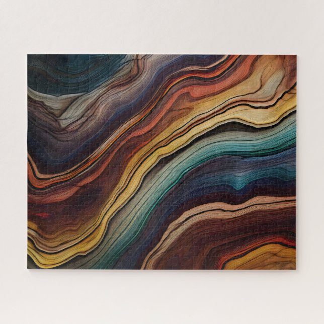 Quebra-cabeça de madeira colorida (Horizontal)