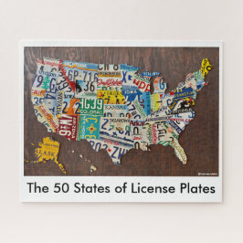 Quebra-cabeça de Mapa de Placa de Licença