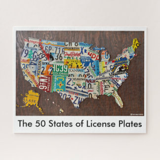 Quebra-cabeça de Mapa de Placa de Licença