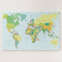 Quebra-cabeça de Mapa do Mundo Moderno