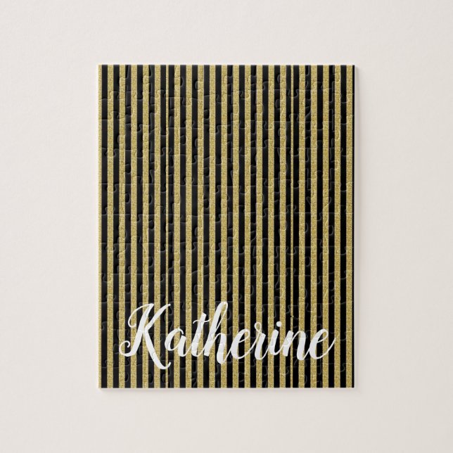 Quebra-cabeça de margarida Dourada e Black Stripe (Vertical)