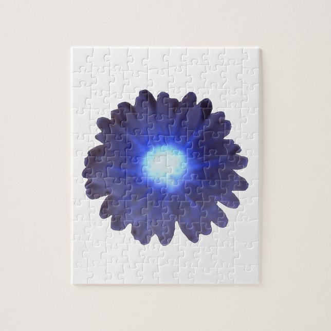 Quebra-cabeça de Marigold brilhante azul (Vertical)