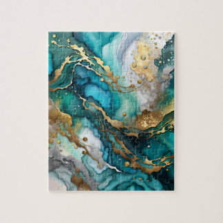 Quebra-cabeça de mármore abstrato