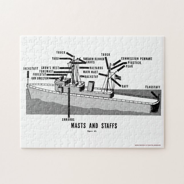 Quebra-cabeça de mastro e Funcionarios (Horizontal)