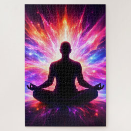 Quebra-cabeça de Meditação Chakra Arte Colorida de