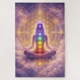 Quebra-Cabeça de Meditação Chakra Arte Espiritual