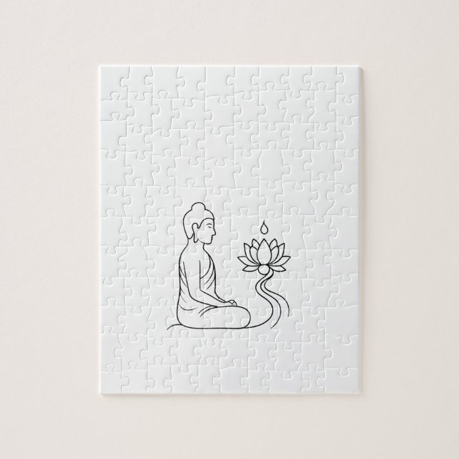 Quebra-cabeça de Meditação Dhamma de Gautam Buddh  (Vertical)
