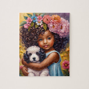 Quebra-cabeça de menina africana americana