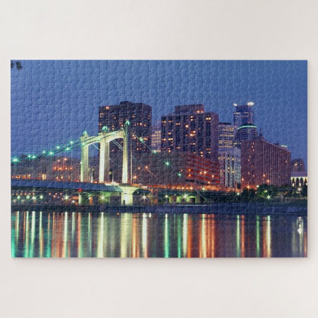 quebra-cabeça de Minneapolis Skyline Jigsera com 1 (Horizontal)