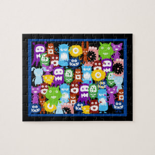 Quebra-cabeça de Monstro Collage Jigsaw