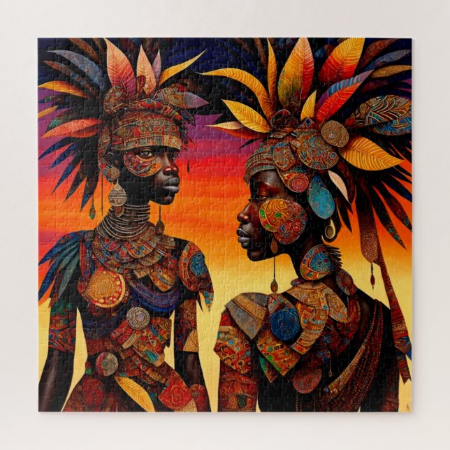Quebra-cabeça de Mulher Africana (Vertical)