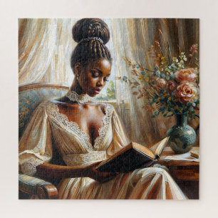Quebra-cabeça de Mulher Negra Elegante Vintage Len