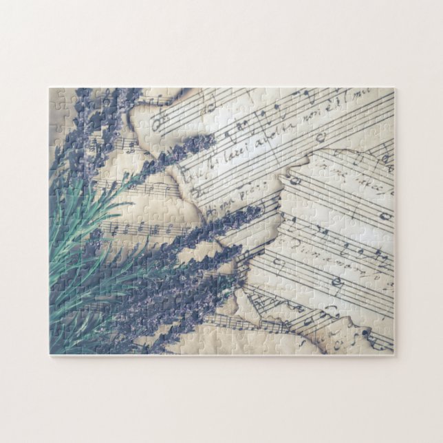 Quebra-cabeça de música com Lavanda (Horizontal)