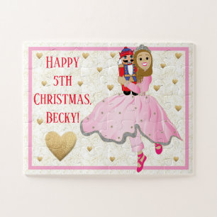 Quebra-cabeça de Natal - Ballerina Rosa Lt Cabelo