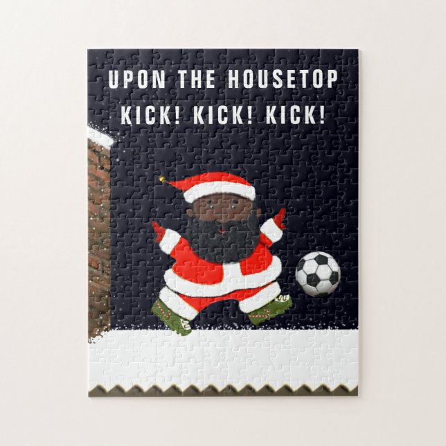 Quebra-cabeça de Natal de Futebol (Vertical)