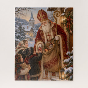 Quebra-cabeça de Natal do Velho Mundo de São Nicol