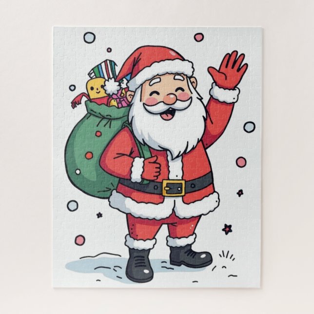 Quebra-cabeça de Natal dos Papais noeis Jolly - Fe (Vertical)