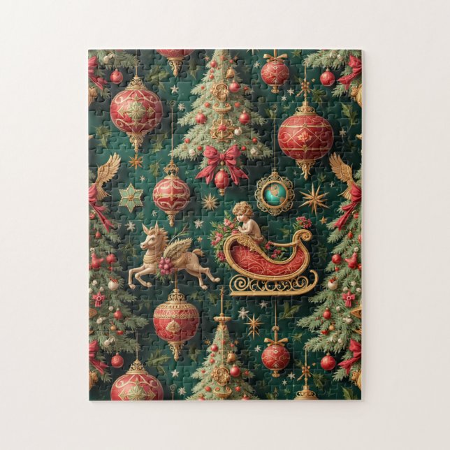 Quebra-cabeça de Natal Elegante Barroco (Vertical)