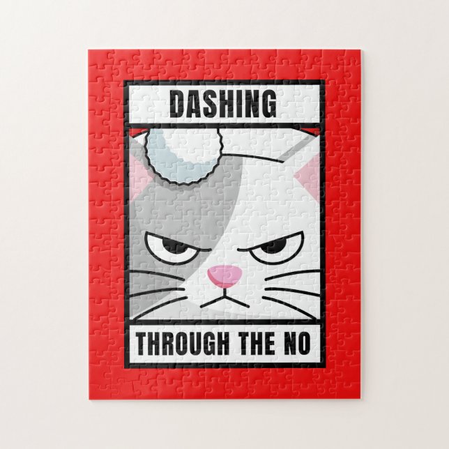 QUEBRA-CABEÇA DE NATAL ENGRAÇADO DO GATO MAL-HUMOR (Vertical)