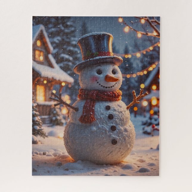 Quebra-cabeça de Natal Snowman (Vertical)