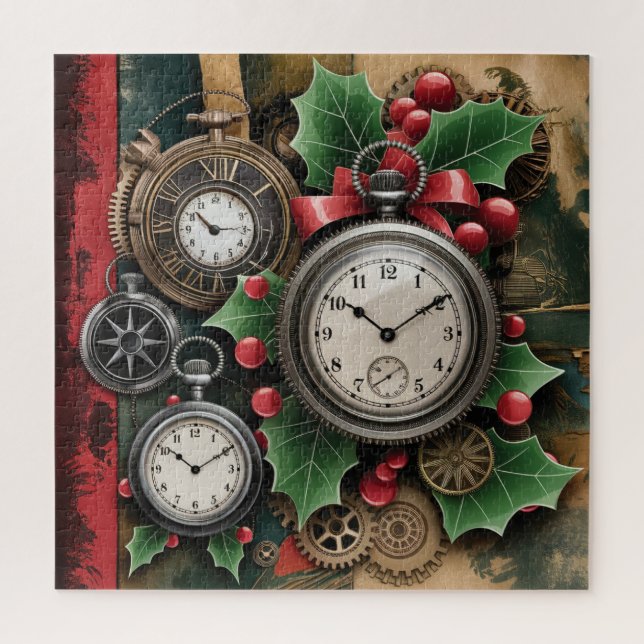Quebra-cabeça de Natal Steampunk (Vertical)