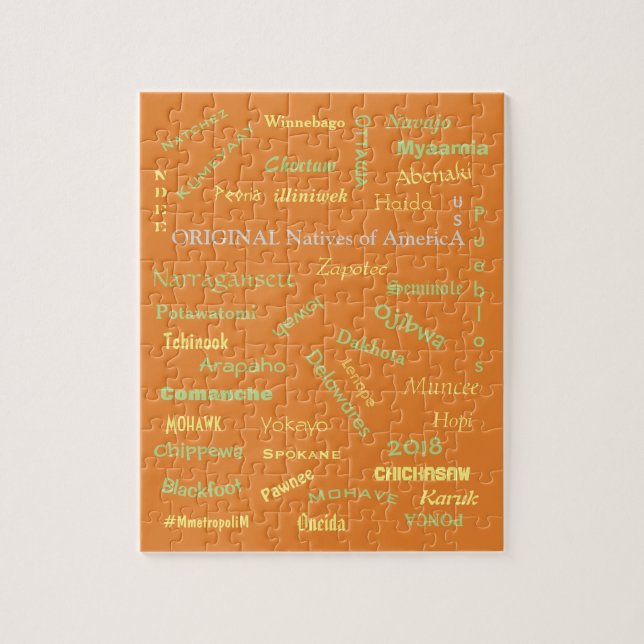 Quebra-cabeça de Native American Names, por MMETRO (Vertical)