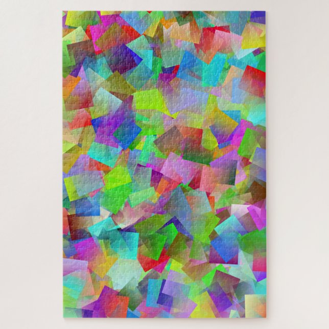 quebra-cabeça de neon quadrados (Vertical)