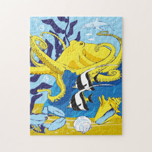 Quebra-cabeça de oceano 11x14 para Pessoas cegas