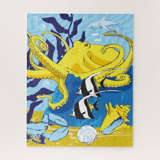 quebra-cabeça de oceano 16x20 para Pessoas cegas (Vertical)