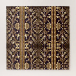 Quebra-cabeça de Ornamento Floral Dourado