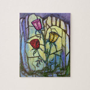 quebra-cabeça de "Os Três Rosas"