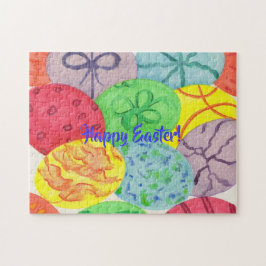 Quebra-cabeça de Ovos de Páscoa Coloridos de Aquar