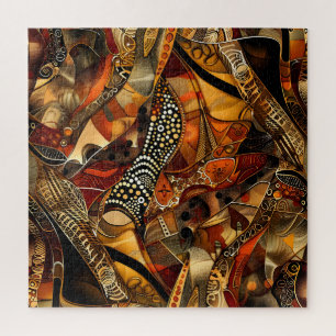 Quebra-cabeça de padrão tribal africano