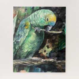 Quebra-cabeça de papagaio-de-frente azul