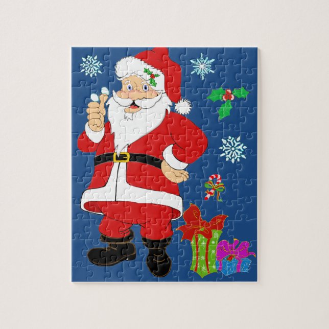 Quebra-cabeça de Papai noel de de sorriso (Vertical)
