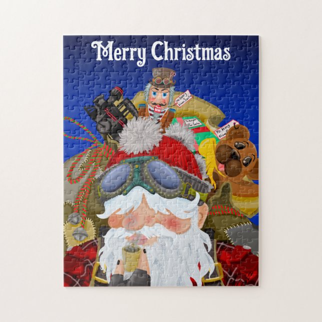 Quebra-cabeça de Papais noeis Steampunk (Vertical)