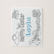 Quebra-cabeça de Páscoa de Coloração de de Nome Fi