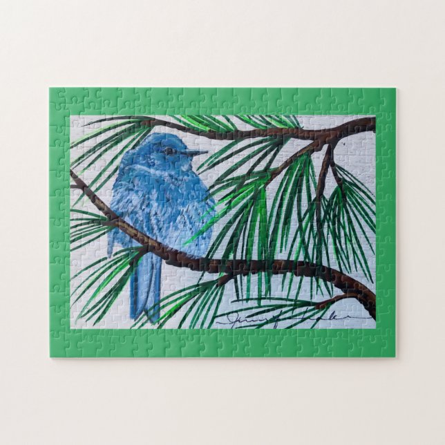 Quebra-cabeça de pássaros-azuis (Horizontal)